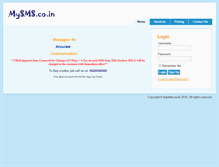 Tablet Screenshot of mysms.co.in